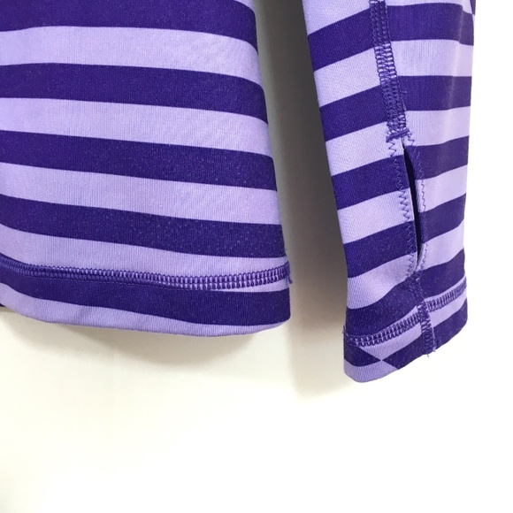 Nike Dry Fit Fitted Striped Long Sleeve Top Sz M - Picture 5 of 7